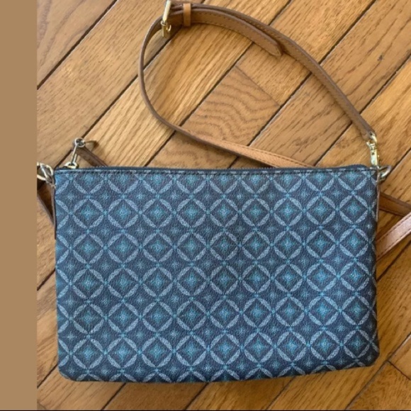 FOSSIL Sydney Top Zip Slim Leather Crossbody Purse - Picture 3 of 6